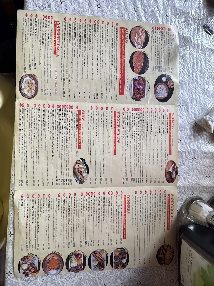 Boston Doner Menu - Image 1